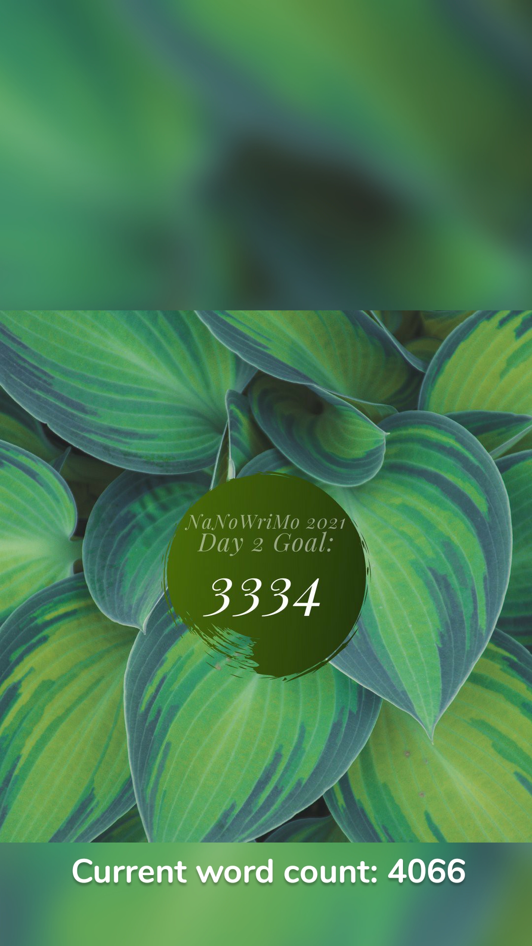 Current word count: 4066